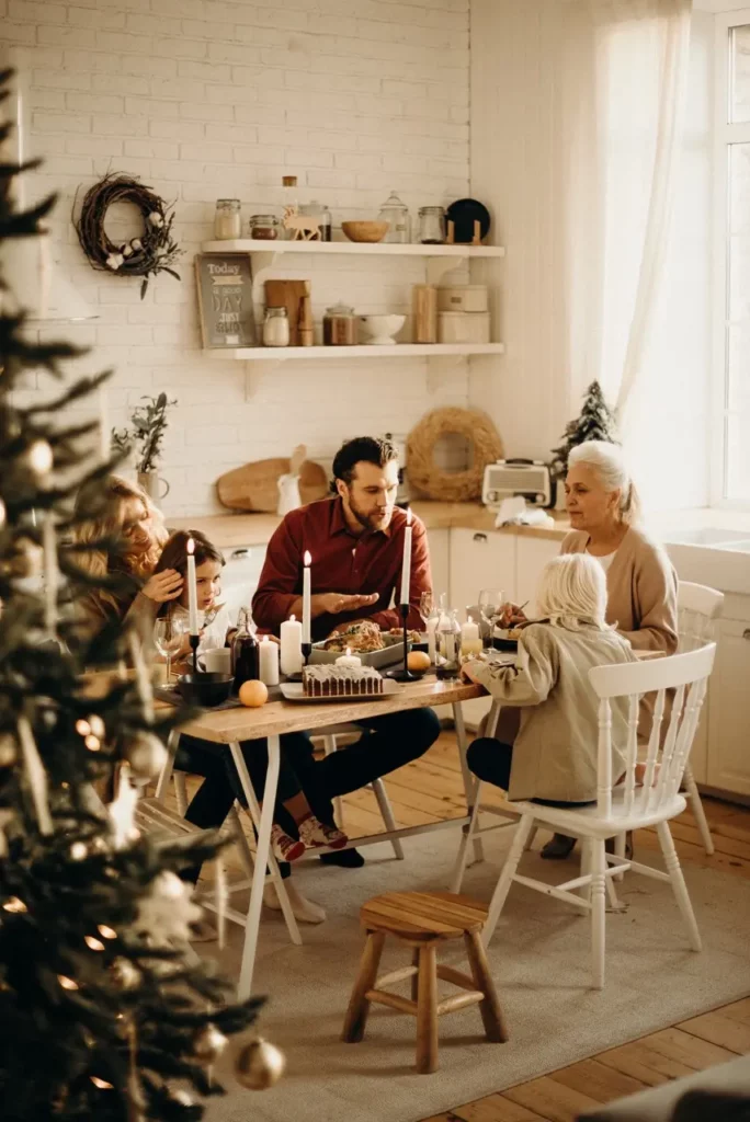 family intervention during holiday dinner